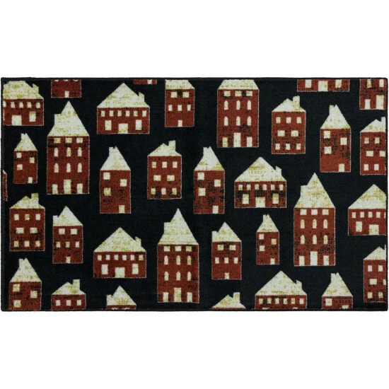 Flash Sale ❤️ Mohawk Home Holiday Cottages Black Area Rug Black/red/ivory 💯 1 Flash Sale ❤️ Mohawk Home Holiday Cottages Black Area Rug Black/red/ivory 💯