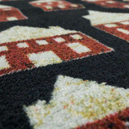 Flash Sale ❤️ Mohawk Home Holiday Cottages Black Area Rug Black/red/ivory 💯 3 Flash Sale ❤️ Mohawk Home Holiday Cottages Black Area Rug Black/red/ivory 💯 - Image 3