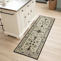 Best deal 🥰 Mohawk Home Daran Black Floral Medallion Area Rug 💯 -Mohawk Home shop unnamed file 3001