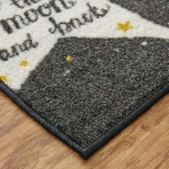 Best Sale 😍 Mohawk Home To The Moon Kids Area Rug Black/white/yellow 😀 -Mohawk Home shop unnamed file 3030