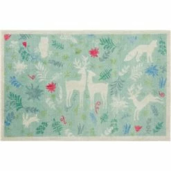 Discount 🧨 Mohawk Home Holiday Forest Red Area Rug Aqua ✨ -Mohawk Home shop unnamed file 308