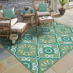 Cheap 🌟 Mohawk Home Indoor/Outdoor Nemi Boho Medallion Patio Area Rug Teal 🔥 -Mohawk Home shop unnamed file 3121