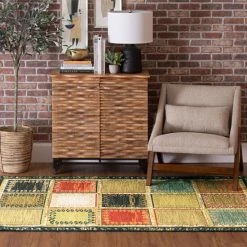 Promo 😍 Mohawk Home Dara Patchwork Checkered Area Rug 🎁