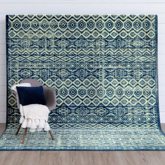 Cheap ๐ Mohawk Home Distressed Stripe Blue Area Rug ๐ฅ 1 Cheap ๐ Mohawk Home Distressed Stripe Blue Area Rug ๐ฅ