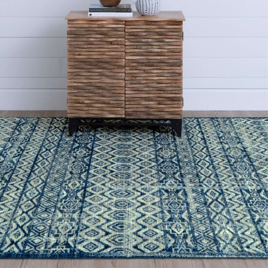 Cheap ๐ Mohawk Home Distressed Stripe Blue Area Rug ๐ฅ 2 Cheap ๐ Mohawk Home Distressed Stripe Blue Area Rug ๐ฅ - Image 2