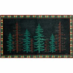 New 😀 Mohawk Home Plaid Forest Green Area Rug Light Blue 🧨