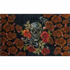 Best Sale 💯 Mohawk Home Skull Roses Black Kitchen Mat ✨ -Mohawk Home shop unnamed file 3185