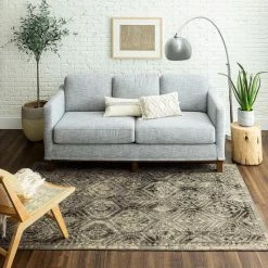 Promo ❤️ Mohawk Home Stonegate Abstract Ornamental Area Rug Grey 🥰