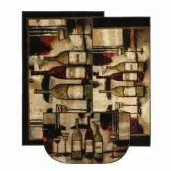 Flash Sale 💯 Mohawk Home New Wave Wine And Glasses Kitchen Mat Accent Rugs ⭐