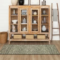 Outlet 🤩 Mohawk Home Ashland Gray Geometric Tribal Stripe Area Rug 🧨 -Mohawk Home shop unnamed file 3298
