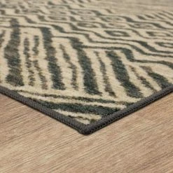 Outlet 🤩 Mohawk Home Ashland Gray Geometric Tribal Stripe Area Rug 🧨 -Mohawk Home shop unnamed file 3300