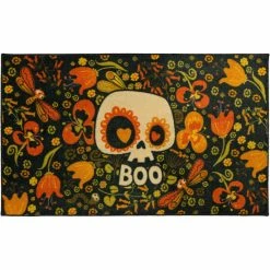 New 😉 Mohawk Home Flower Boo Skull Multi Area Rug. 🎁