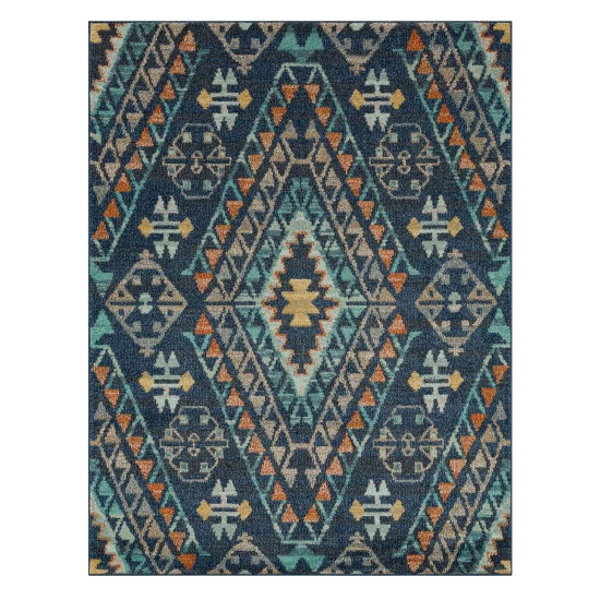 Best Pirce ๐ Mohawk Home Fleming Southwestern Striped Medallion Area Rug Blue ๐ 4 Best Pirce ๐ Mohawk Home Fleming Southwestern Striped Medallion Area Rug Blue ๐ - Image 4