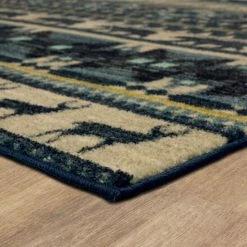 Hot Sale 🎉 Mohawk Home Wilderness Stripe Navy Area Rug 😀 -Mohawk Home shop unnamed file 3397