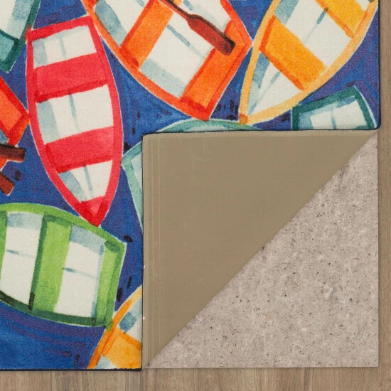 Outlet ๐ Mohawk Home Rowboat Rendezvous Area Rug Blue/green/red โญ 5 Outlet ๐ Mohawk Home Rowboat Rendezvous Area Rug Blue/green/red โญ - Image 5