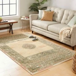 Promo 🔔 Mohawk Home Tinley Boho Border Area Rug Pink/green 🛒