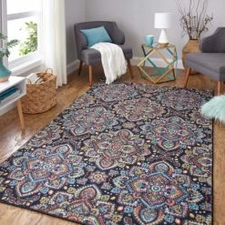 Best Pirce 🤩 Mohawk Home Kosi Boho Medallion Area Rug Grey/blue/red 🎉