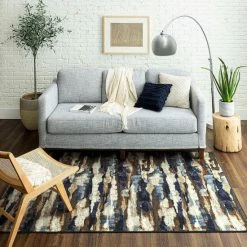 Cheap ⭐ Mohawk Home Wind Cove Abstract Area Rug Blue 👍