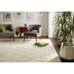 Discount 💯 Mohawk Home Linear Diamonds Woven Area Rug Cream/grey 👍 -Mohawk Home shop unnamed file 3542
