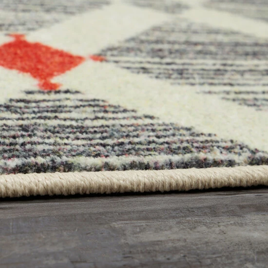Best Pirce ๐ Mohawk Home Wheaton Geometric Diamond Area Rug Cream/black/red ๐ 4 Best Pirce ๐ Mohawk Home Wheaton Geometric Diamond Area Rug Cream/black/red ๐ - Image 4