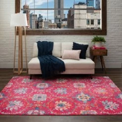 Outlet 🎁 Mohawk Home Amherst Floral Ornamental Medallion Area Rug Pink ✨ -Mohawk Home shop unnamed file 3557