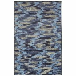 Best Sale 🔥 Mohawk Home Warrick Contemporary Abstract Stripe Area Rug Navy 👍 -Mohawk Home shop unnamed file 3624