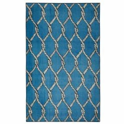 Promo ⭐ Mohawk Home Coastal Net Nautical Area Rug Blue 🎉 -Mohawk Home shop unnamed file 3649