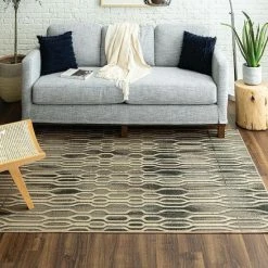 New 😀 Mohawk Home Noack Modern Abstract Area Rug Grey 💯