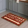 Cheap 😀 Mohawk Home 🔔 Christmas Cheer Here Red Kitchen Mat ⭐
