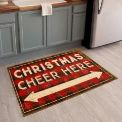 Cheap 😀 Mohawk Home 🔔 Christmas Cheer Here Red Kitchen Mat ⭐ -Mohawk Home shop unnamed file 3749