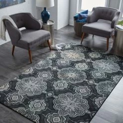 Best reviews of 🧨 Mohawk Home Isabella Ornamental Medallion Area Rug Blue ❤️