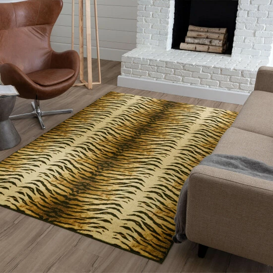 Promo ๐ Mohawk Home Tiger Skin Animal Print Area Rug Brown ๐ 4 Promo ๐ Mohawk Home Tiger Skin Animal Print Area Rug Brown ๐ - Image 4