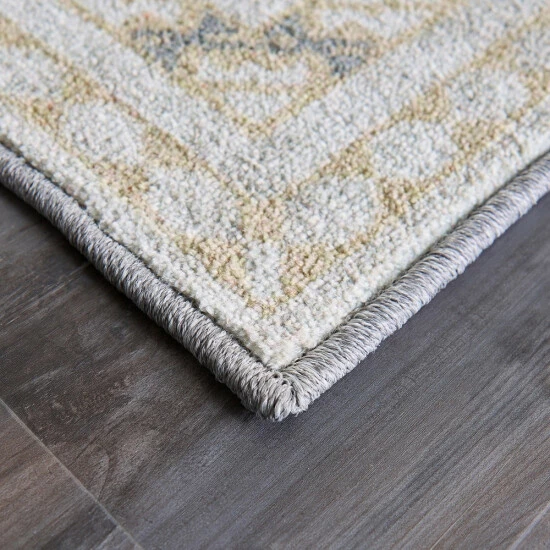 Budget ๐ Mohawk Home Alakol Striped Border Area Rug Gold ๐ 3 Budget ๐ Mohawk Home Alakol Striped Border Area Rug Gold ๐ - Image 3