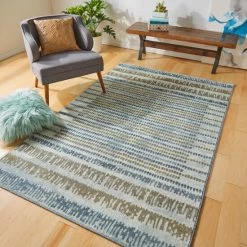Best deal ✨ Mohawk Home Tana Abstract Stripe Area Rug Grey/blue 🥰