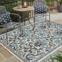 Top 10 🔥 Mohawk Home Indoor/Outdoor Ledro Ornamental Medallion Patio Area Rug Taupe 🌟