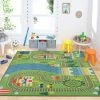 Brand new 👍 Mohawk Home Train Track Play Kids Area Rug Green/blue/red ❤️
