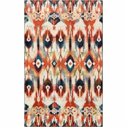 Deals ✨ Mohawk Home Painted Batik Abstract Geometric IKat Area Rug 🧨