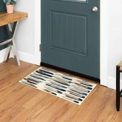 Discount 🤩 Mohawk Home Park Village Abstract Stripe Area Rug Blue 🌟 -Mohawk Home shop unnamed file 411