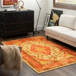 Top 10 💯 Mohawk Home Bellepoint Traditional Persian Medallion Area Rug Faded Sky 😍 -Mohawk Home shop unnamed file 4113