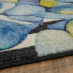 Brand new 😀 Mohawk Home Abstract Floral Stripe Area Rug Blue/white/black 🌟 -Mohawk Home shop unnamed file 4150