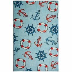 Hot Sale 🤩 Mohawk Home Coastal Life Nautical Area Rug Light Blue 🤩 -Mohawk Home shop unnamed file 4166