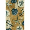 Hot Sale ⌛ Mohawk Home Tide Pool Shells Coastal Area Rug Beige/blue/tan 👏