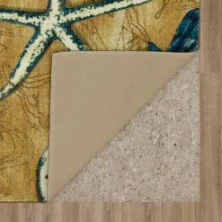 Hot Sale ⌛ Mohawk Home Tide Pool Shells Coastal Area Rug Beige/blue/tan 👏 -Mohawk Home shop unnamed file 4179