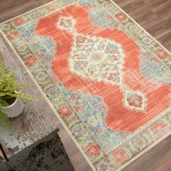 Best reviews of 👍 Mohawk Home Mismere Traditional Distressed Medallion Area Rug Red/blue/gray 👍 -Mohawk Home shop unnamed file 4366