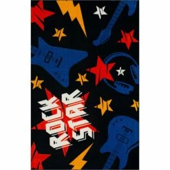 Coupon ⌛ Mohawk Home Rock Star Guitar Kids Playroom Area Rug Red ⭐ -Mohawk Home shop unnamed file 4435