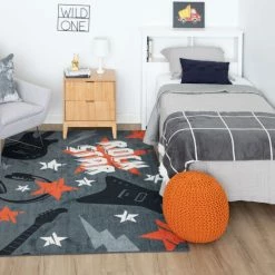 Coupon ⌛ Mohawk Home Rock Star Guitar Kids Playroom Area Rug Red ⭐ -Mohawk Home shop unnamed file 4438