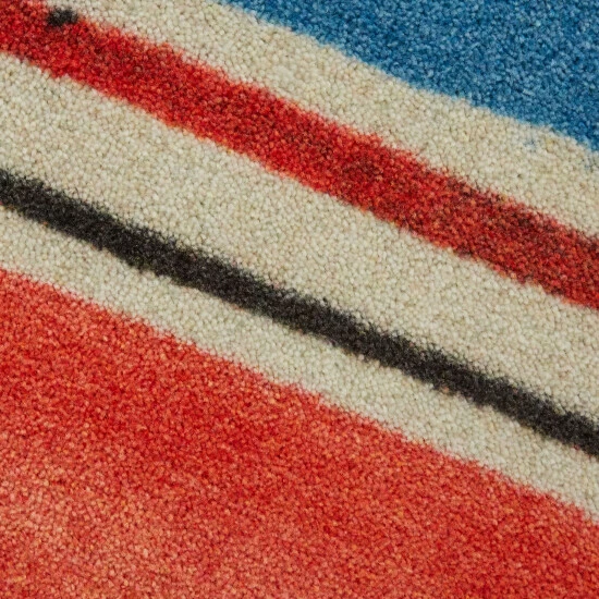 Deals 🥰 Mohawk Home Coastal Stripe Area Rug Red 🤩 5 Deals 🥰 Mohawk Home Coastal Stripe Area Rug Red 🤩 - Image 5