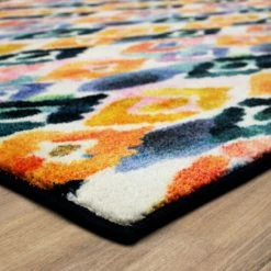 Coupon 🛒 Mohawk Home Watercolor Ikat Dark Orange Contemporary Striped Area Rug 😀 -Mohawk Home shop unnamed file 4541