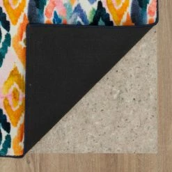 Coupon 🛒 Mohawk Home Watercolor Ikat Dark Orange Contemporary Striped Area Rug 😀 -Mohawk Home shop unnamed file 4542