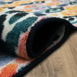 Coupon 🛒 Mohawk Home Watercolor Ikat Dark Orange Contemporary Striped Area Rug 😀 -Mohawk Home shop unnamed file 4545